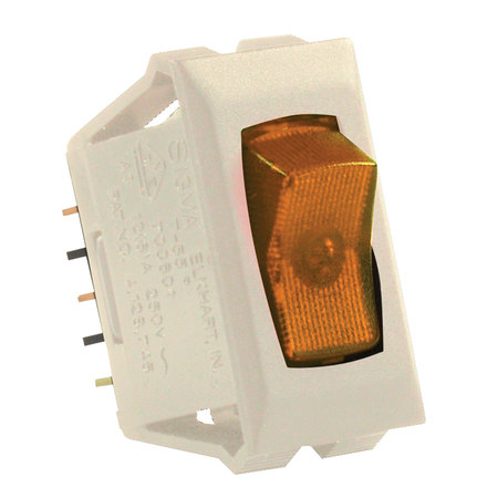 JR PRODUCTS JR Products 12575 Illuminated 12V On/Off Switch - Amber/Ivory 12575